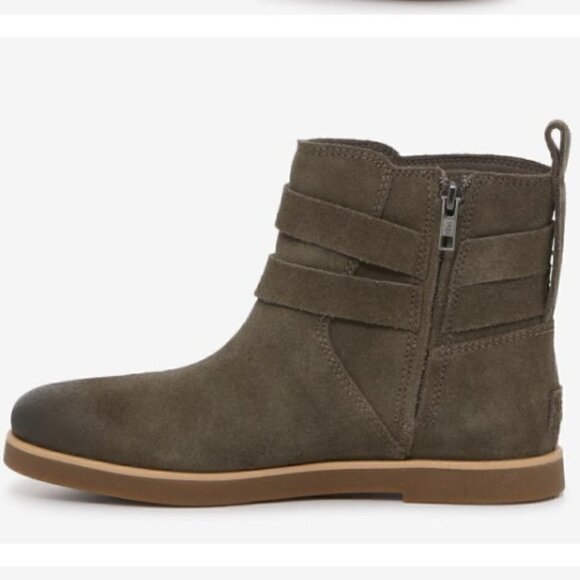 UGG Womens 6 Josefene Bootie Dark Slate Green Suede Distressed Ankle Boots - Picture 4 of 14